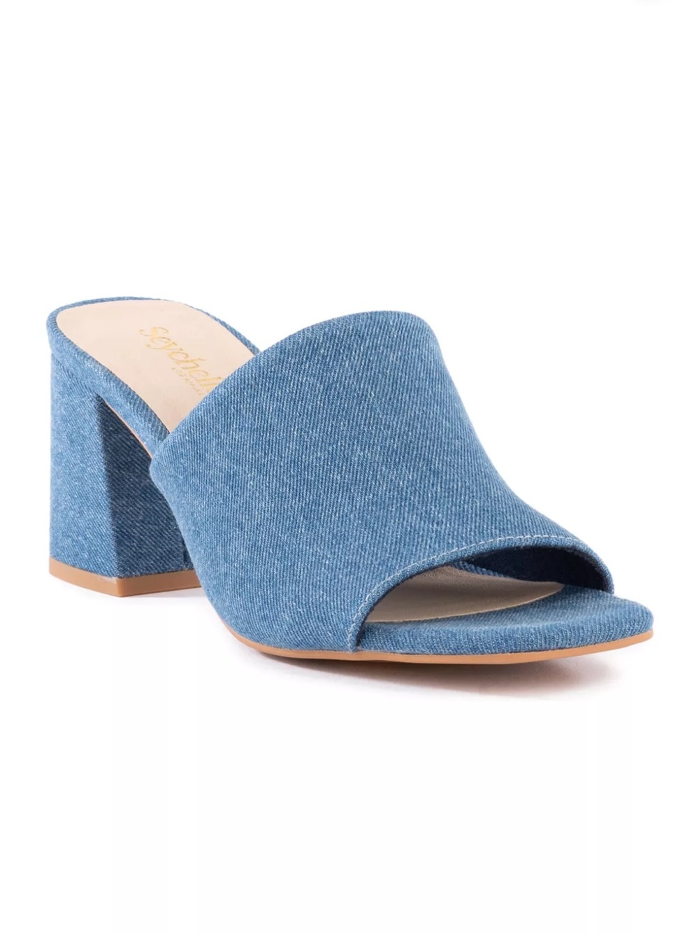NWT Seychelles Adapt Sandal denim block heels